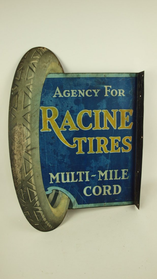 Racine Tires Multi-Mile Cord Automotive Plasma Cut Metal Sign